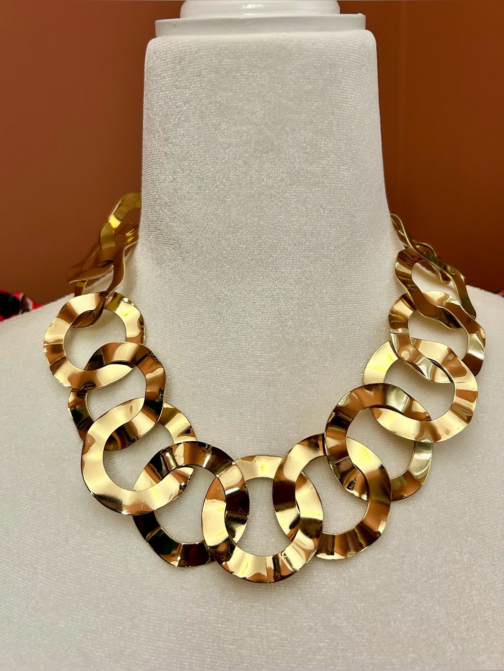 Gold Link Statement Necklace - Women Jewelry